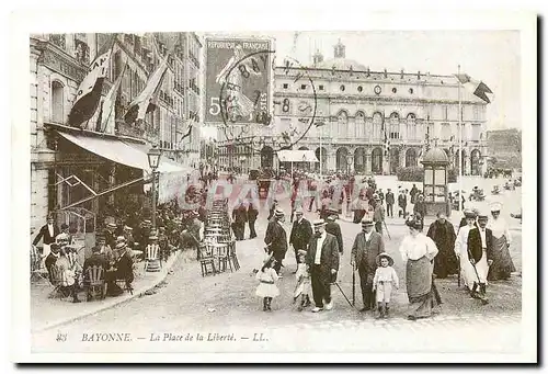 Cartes postales moderne La Belle epoque au pays basque Bayonne Place de la Liberte