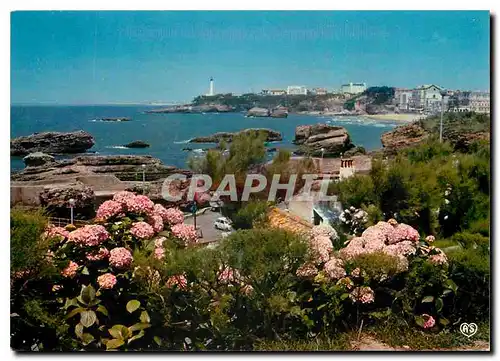 Moderne Karte Biarritz Pyr Atl Le Phare et la Plage