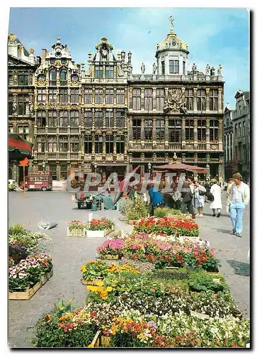 Cartes postales moderne Brussels Grand Place et Marche aux fleurs