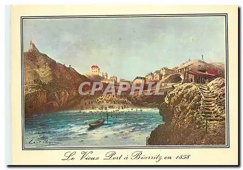 Moderne Karte Biarritz Vieilles Gravures de 1858