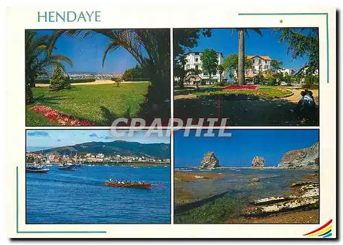 Moderne Karte Hendaye Cote Basque Les jumeaux le port