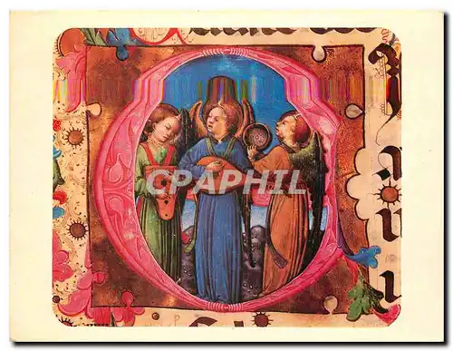 Cartes postales moderne Angel Musicians illumination from the Psalterium Chori