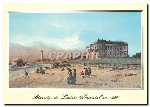 Cartes postales moderne Biarritz Vieilles gravures de 1855 Le Palais Imperial