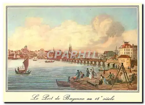 Moderne Karte Bayonne Vieilles Gravures du 18e siecle