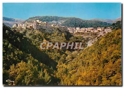 Moderne Karte Tourrettes sur Loup Alp Mar Vue generale et le vallon