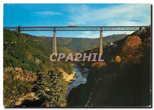 Moderne Karte L'Auvergne touristique Vallee de la Sioule Viaduc des Fades