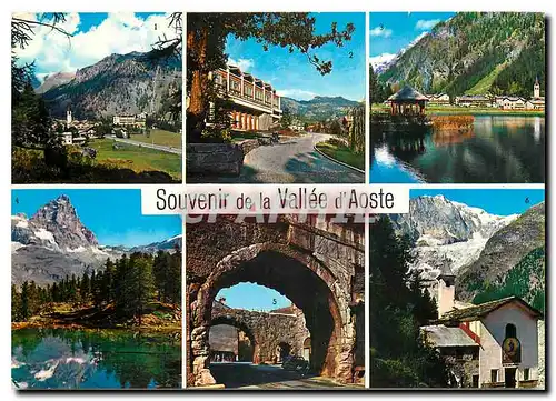 Moderne Karte Souvenir de la Vallee d'Aoste