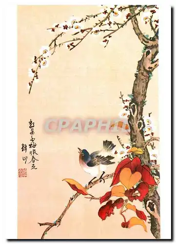 Moderne Karte Buccheim Kunstkarte Chinesische Aquarelle Ching Shan