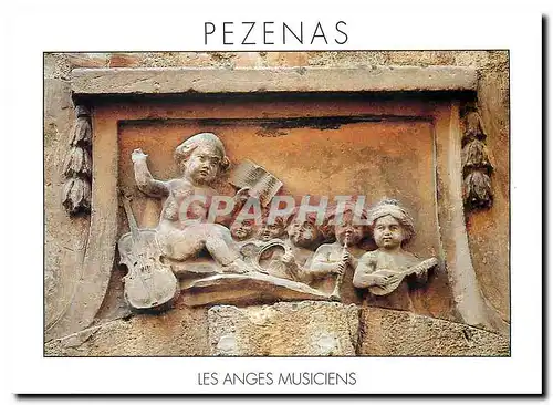 Moderne Karte Pezenas Herault Les Anges Musiciens