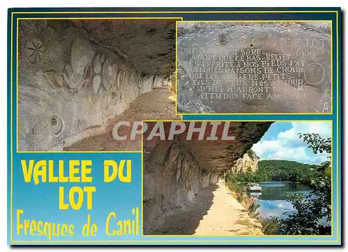 Cartes postales moderne Vallee du Lot Fresques de Ganil