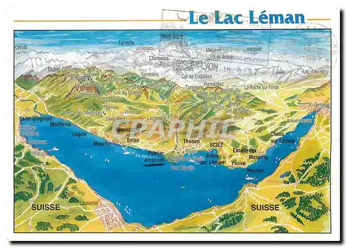 Cartes postales moderne Le Lac Leman et ses environs