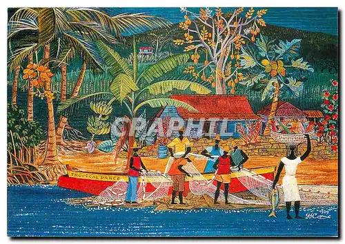 Cartes postales moderne Images des Antilles Coup de filet