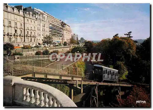 Moderne Karte Pau Les Pyrenees Le Funiculaire et le Boulevard des Pyrenees