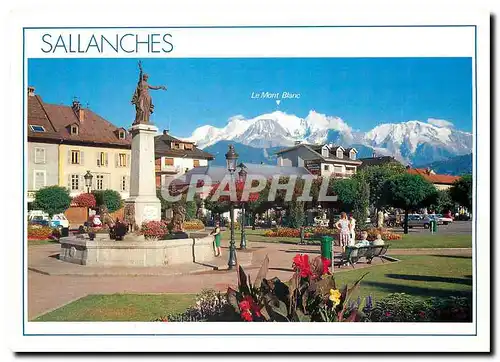 Cartes postales moderne Sallanches Haute Savoie La place Charles Albert