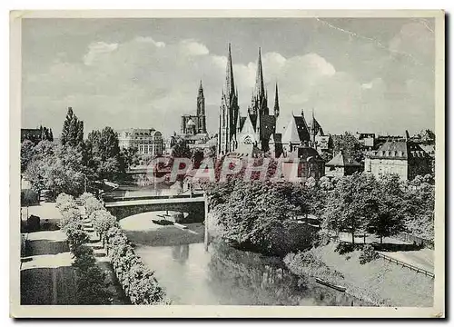 Cartes postales moderne Strassburg Blick auf die Garnisonskirche u Munster