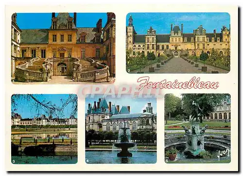 Moderne Karte Chateau de Fontainebleau Seine et Marne