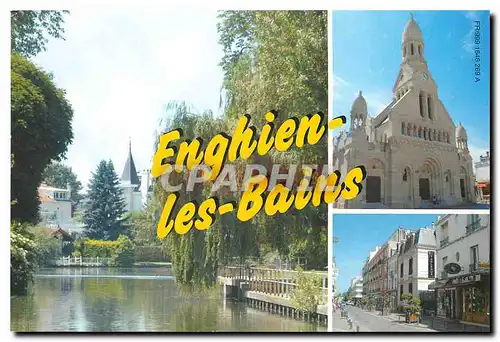 Moderne Karte Enghien les Bains Val d'Oise