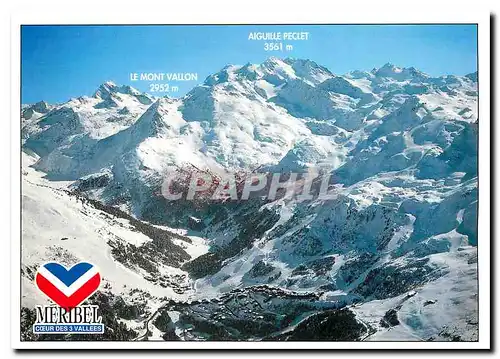 Cartes postales moderne Meribel Mottaret Panorama sur le domaine skiable