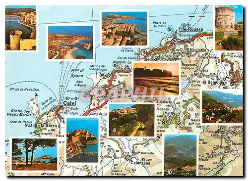 Cartes postales moderne La Corse Oasis de Beaute De Calvi a L'Ile Rousse