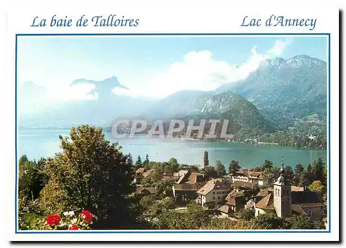 Moderne Karte Lac d'Annecy Haute Savoie France Le Village de Talloires