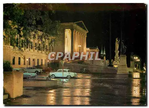 Moderne Karte Wien bei Nacht Parlament