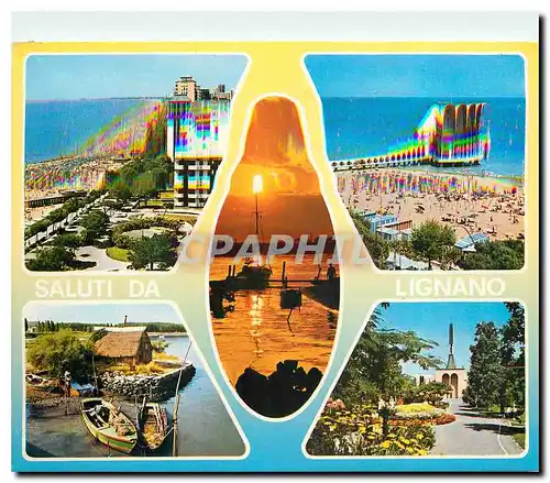 Cartes postales moderne Saluti da Lignano