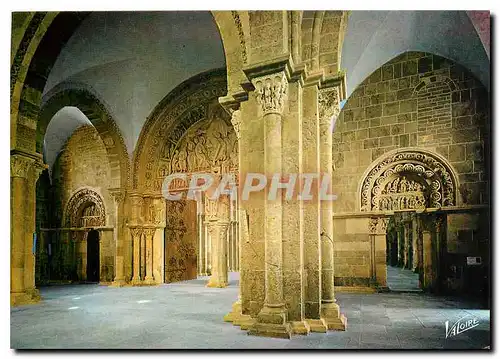 Moderne Karte Les Merveilles de L'Yonne Vezelay Yonne La Basilique Sainte Madeleine Le Narthex aux piliers cru