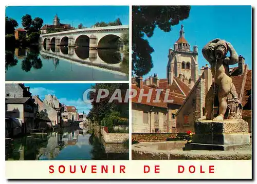 Moderne Karte Souvenir de Dole