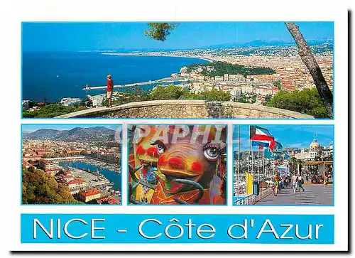 Cartes postales moderne Nice Alpes Maritimes Vue generale le port Promenade des Anglais