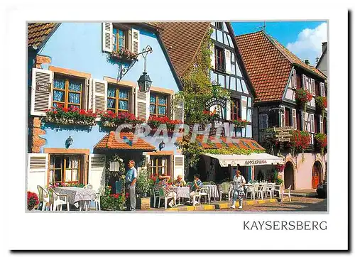 Cartes postales moderne Kaysersberg Haut Rhin Facades colorees et fleuries de maisons typiques a colombages