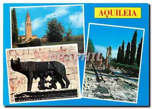 Cartes postales moderne Aquileia Basilica di Popo Foro Romano La Lupa Capitolina