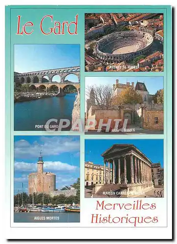 Cartes postales moderne Le Gard Merveilles Historiques