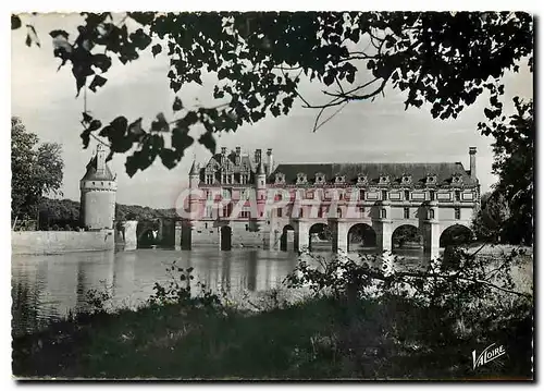 Cartes postales moderne Chenonceaux Indre et Loire Le Chateau Facade ouest et donjon du XV