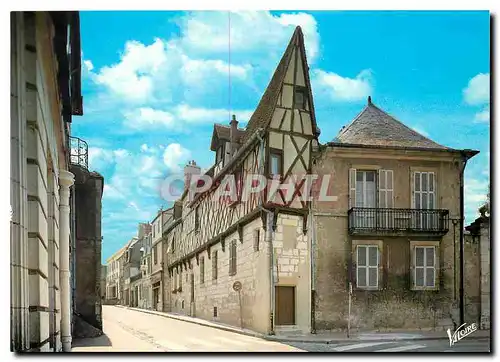 Moderne Karte Les Merveilles du Berry Bourges Cher Vieilles maisons rue Henri Ducrot