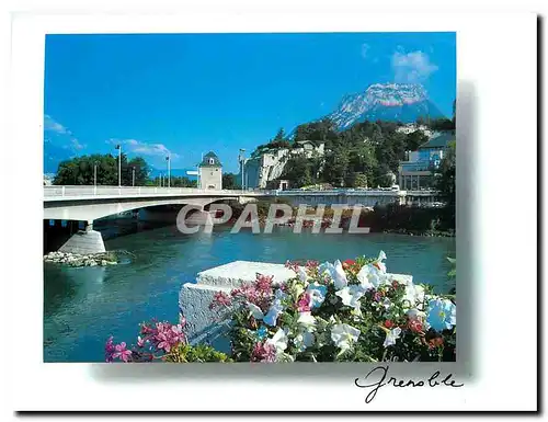 Moderne Karte Grenoble Isere Le pont de la porte de France