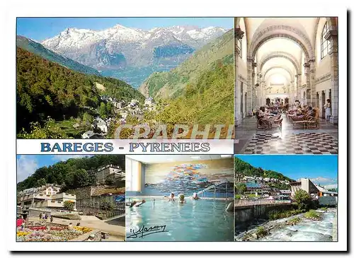 Moderne Karte Bareges Pyrenees Hautes Pyrenees Images de la station thermale