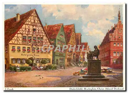 Cartes postales moderne J Frank Dinkelsbuhl Marktplatz Christ Schmid Denkmal