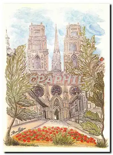 Cartes postales moderne Orleans La Cathedrale Ste Croix