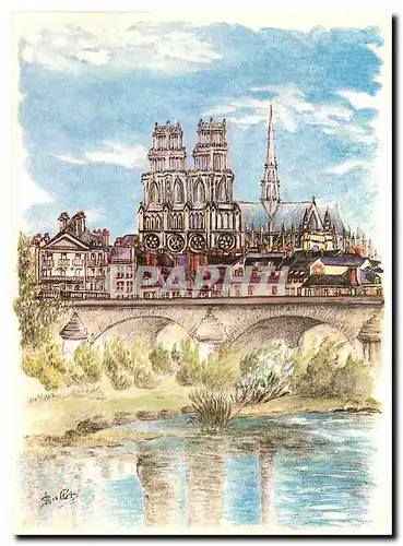 Cartes postales moderne Orleans La Cathedrale Sainte Croix