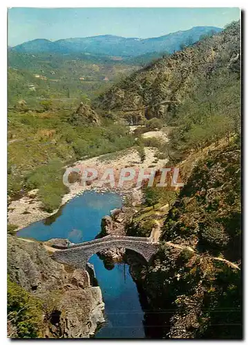 Moderne Karte Paysages du Vivarais Les Gorges de l'Ardeche a Thueyts Le Pont du Diable