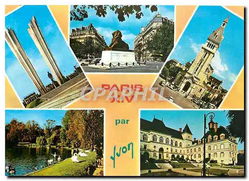 Moderne Karte Paris 14 Monument eleve a la memoire du General Leclerc