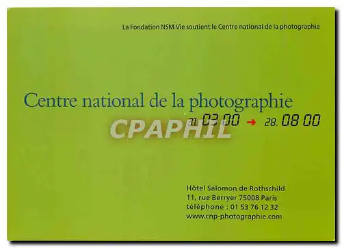 Cartes postales moderne La Fondation NSM Vie soutient le Centre national de la photographie