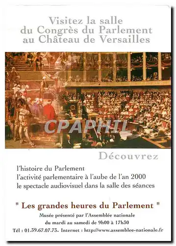 Cartes postales moderne Visitez la salle du Congres du Parlement au Chateau de Versailles