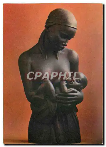 Cartes postales moderne Maternite Baoule Cote d'Ivoire Bronze de Pierre Meauze