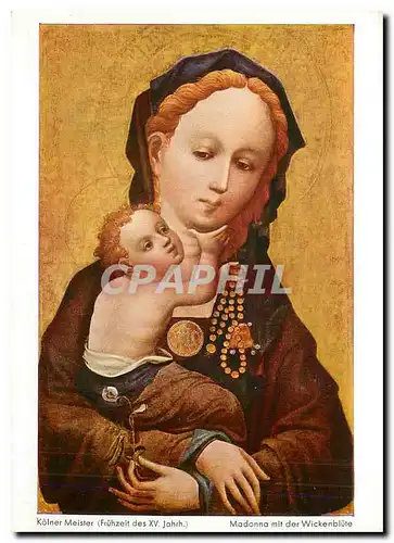 Cartes postales moderne Kolner Meister Madonna mit der Wickenblute