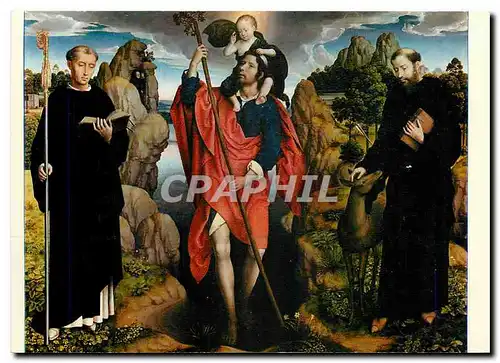 Moderne Karte Hans Memling Moreel tripliek middenpaneel St Christoforus