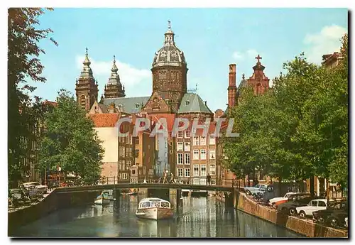 Cartes postales moderne Amsterdam Holland Oudezijds Kolk met St Nicolaaskerk