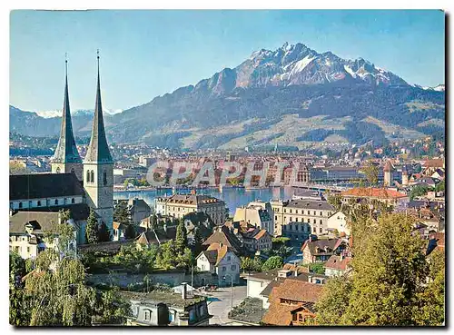 Cartes postales moderne Luzern mit Pilatus
