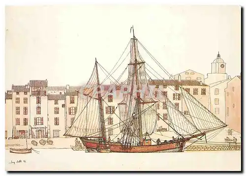 Cartes postales moderne Bombarde a St Tropez Dessin de Jean Bellis