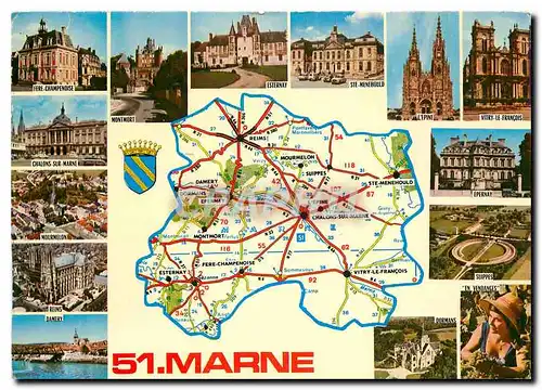 Cartes postales moderne Marne Prefecture Chalons sur Marne
